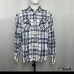 American Eagle Outfitters Men Long Sleeve Shirt Blue XXL Vintage Fit